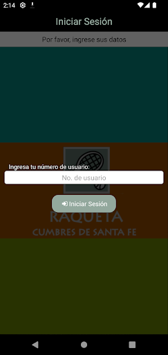 Android application Club Raqueta screenshort