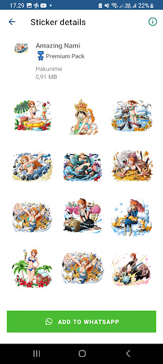 Android application Nami Sticker for WhatsApp screenshort