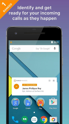 Android application Call Tracker ForceManager CRM screenshort