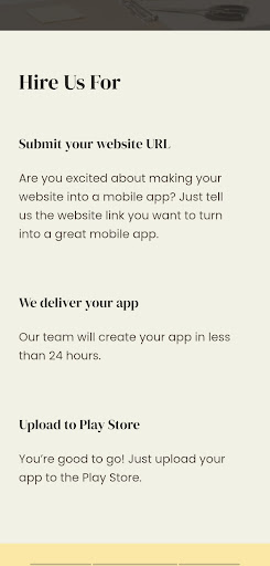 WeblinkApp Screen 2