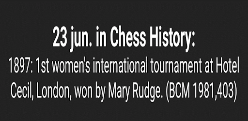 Today in Chess History