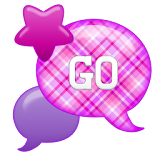 GO SMS - Bubble Purple Stars icon