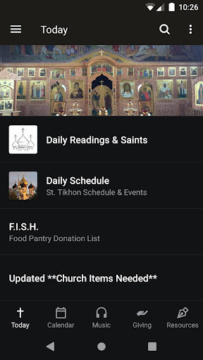 Android application Saint Tikhon Orthodox Church screenshort