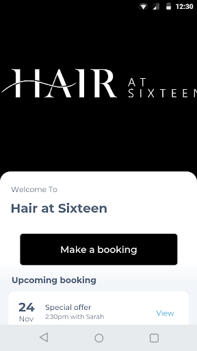 Android application Hair at Sixteen screenshort