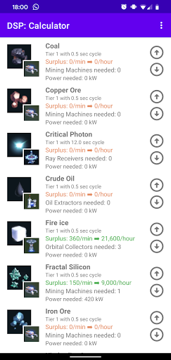 DysonCalc - Dyson Sphere Progr Screen 2
