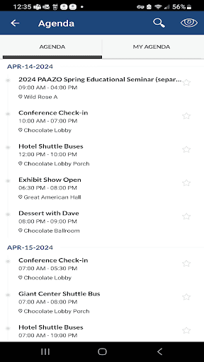 Android application PSATS Conference screenshort