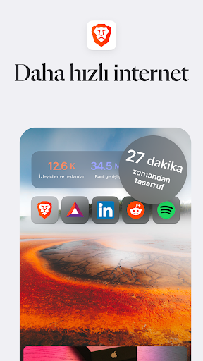 Brave Hızlı Web Tarayıcı, VPN ekran görüntüsü
