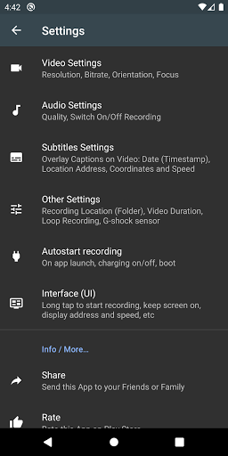 Droid Dashcam - Driving video recorder, BlackBox 1.0.105 screenshots 1