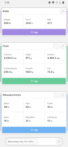 Android application Weight Tracker By WeightHawk screenshort