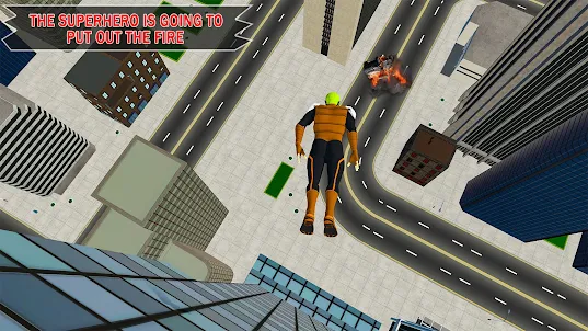 Flying Super Hero Rescue City