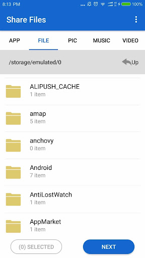 Transfer Files Screen 2