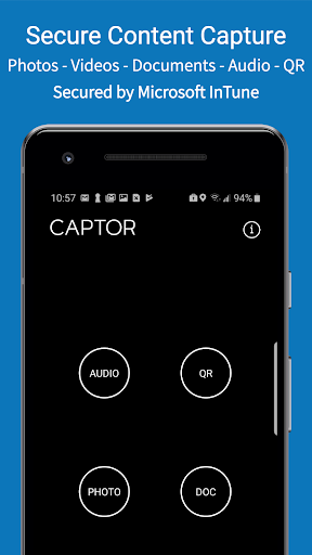 Android application CAPTOR for Intune screenshort