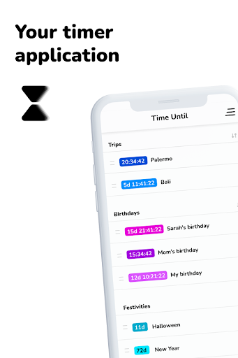 Screenshot of Time Until - Countdown timers