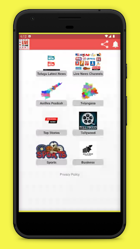 Android application Live Telugu News and Channels screenshort