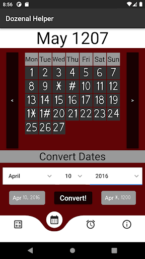 Dozenal Calculator and Helper Screen 2