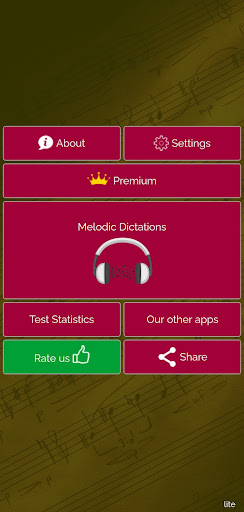 Android application Real Music Dictations screenshort