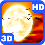 Full Moon Scary Flying Bats 3D icon