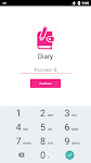 screenshot of Diary, Journal app with lock