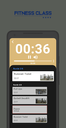 Fitness Class Screen 2