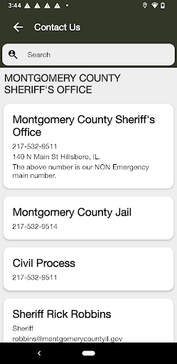 Screenshot of Montgomery Co Sheriff Illinois
