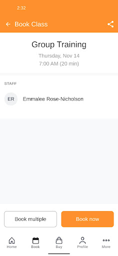 Screenshot of The Exercise Coach Scheduler