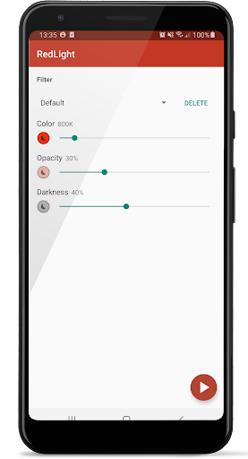 Android application RedLight - Blue Light Filter screenshort