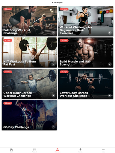 Screenshot of Barbell Workouts and Exercises