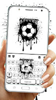 screenshot of Soccer Doodle Drip Keyboard Theme