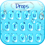 Cover Image of Download Blue 3d Waterdrops Keyboard Th  APK