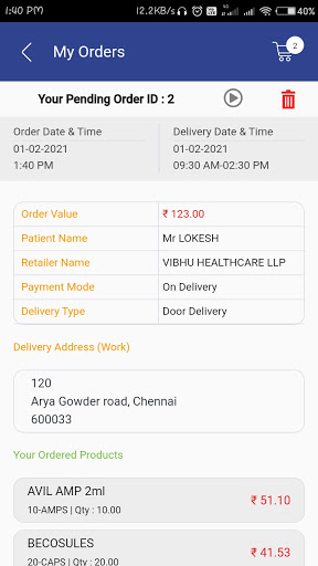 VIBHU HEALTH Screen 2