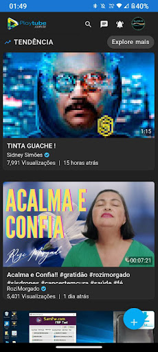 Android application Playtube Brasil screenshort