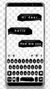 Black White SMS Keyboard Theme Unknown