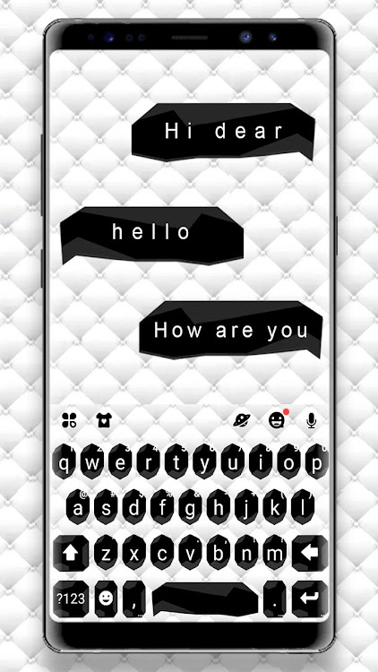 Black White SMS Keyboard Theme - 8.7.1_0614 - (Android)
