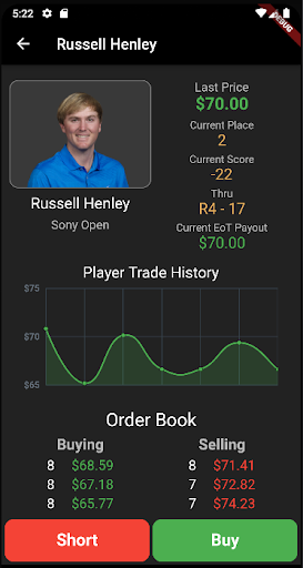 Android application Tour Trader screenshort