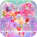 Cover Image of Download Lovely Flower Heart Keyboard T  APK