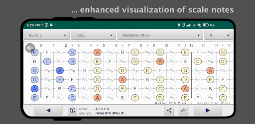 Android application Guitar Scales Patterns Plus screenshort