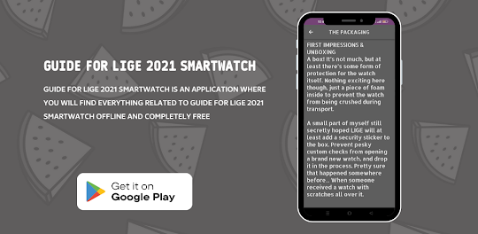 Guide for lige 2021 Smartwatch