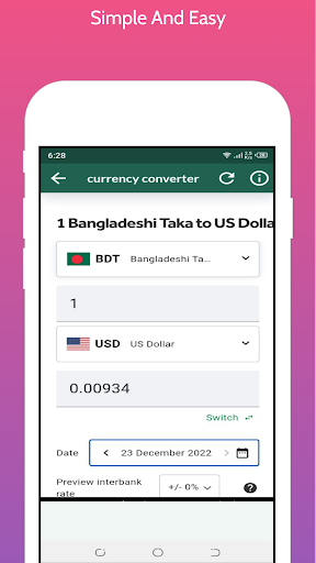 Android application Currency Converter screenshort