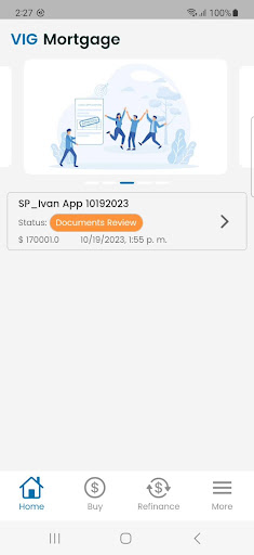 VIG Mortgage App Screen 2