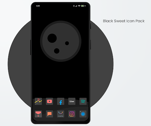 Screenshot of Black Sweet - Icon Pack