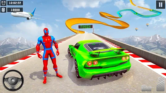Spider Car Stunts Racing Games