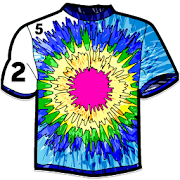 Tie & Dye Shirts by Number: Dresses Coloring Book