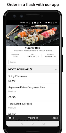 Android application Yummy Box screenshort