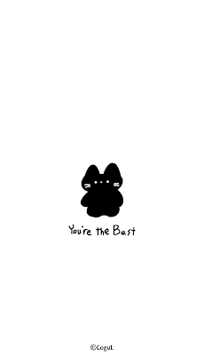 카카오톡 테마 - 넌 최고야_검은 고양이のおすすめ画像1