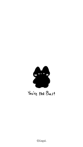 카카오톡 테마 - 넌 최고야_검은 고양이