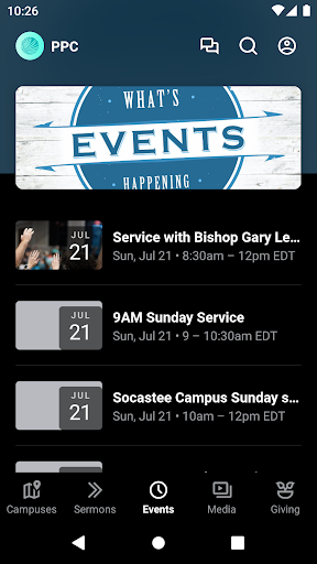 Screenshot of Palmetto Pointe Church