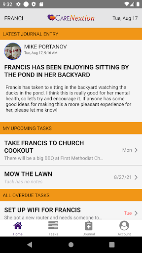 Android application CareNextion screenshort