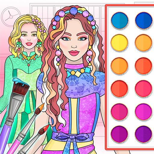 College Girl Coloring Dress Up logo