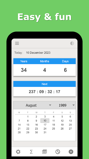 Screenshot of Age Calculator: Date of Birth
