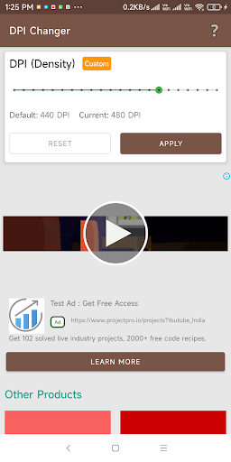 Screenshot of DPI Changer Change Resolution